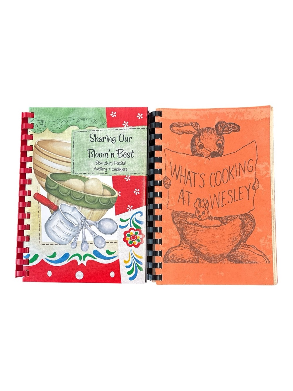 Pair of Decorative Kitchen Community Recipe Books from Bloomsburg PA